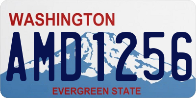 WA license plate AMD1256