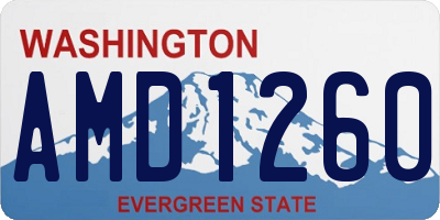 WA license plate AMD1260