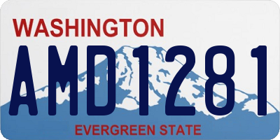 WA license plate AMD1281
