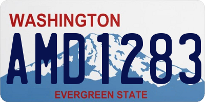 WA license plate AMD1283