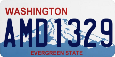 WA license plate AMD1329