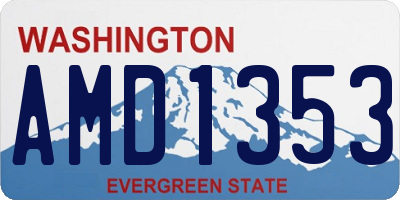 WA license plate AMD1353