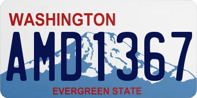WA license plate AMD1367