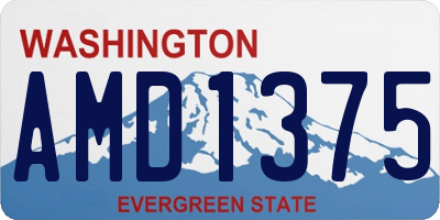 WA license plate AMD1375