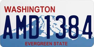 WA license plate AMD1384