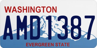 WA license plate AMD1387