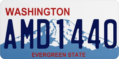 WA license plate AMD1440