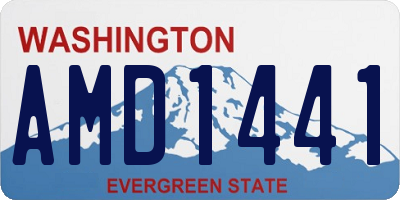 WA license plate AMD1441