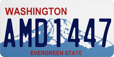WA license plate AMD1447