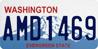 WA license plate AMD1469