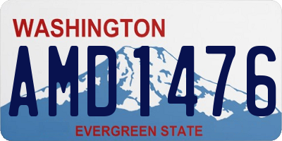 WA license plate AMD1476