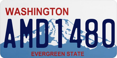 WA license plate AMD1480