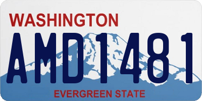 WA license plate AMD1481