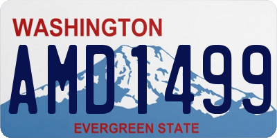 WA license plate AMD1499