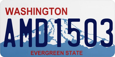 WA license plate AMD1503