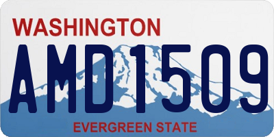 WA license plate AMD1509