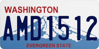 WA license plate AMD1512