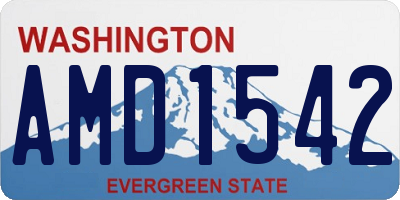 WA license plate AMD1542
