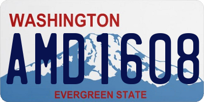 WA license plate AMD1608