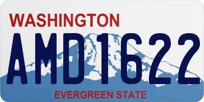 WA license plate AMD1622