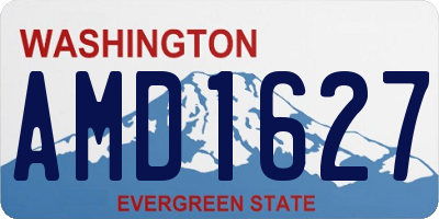 WA license plate AMD1627