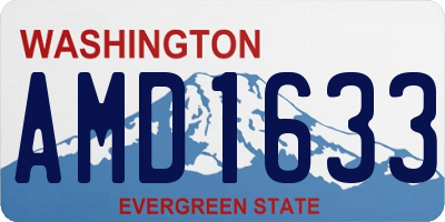 WA license plate AMD1633