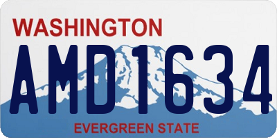 WA license plate AMD1634