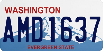 WA license plate AMD1637