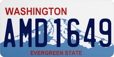 WA license plate AMD1649