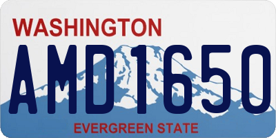 WA license plate AMD1650