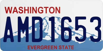 WA license plate AMD1653