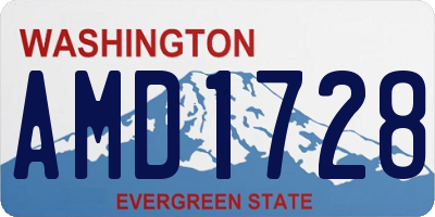 WA license plate AMD1728