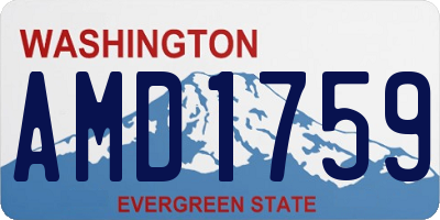 WA license plate AMD1759