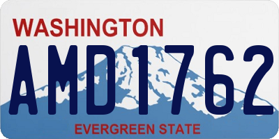 WA license plate AMD1762