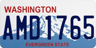 WA license plate AMD1765