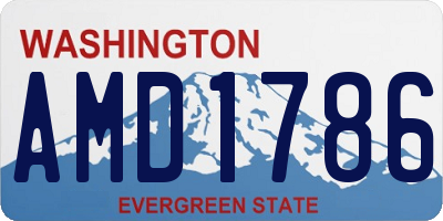 WA license plate AMD1786