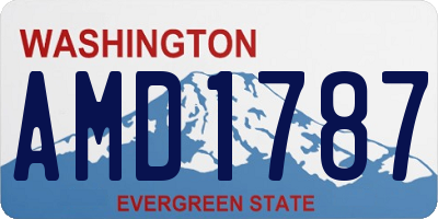 WA license plate AMD1787