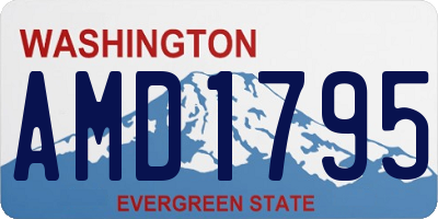 WA license plate AMD1795