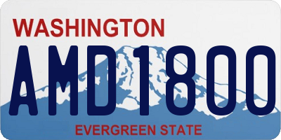 WA license plate AMD1800