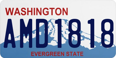 WA license plate AMD1818