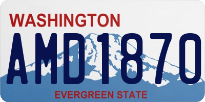 WA license plate AMD1870