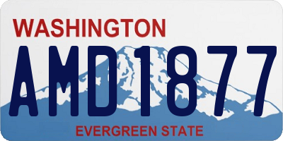 WA license plate AMD1877