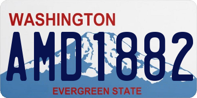 WA license plate AMD1882