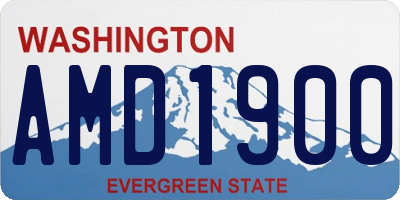 WA license plate AMD1900