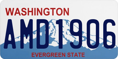 WA license plate AMD1906