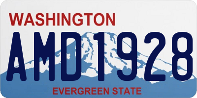 WA license plate AMD1928