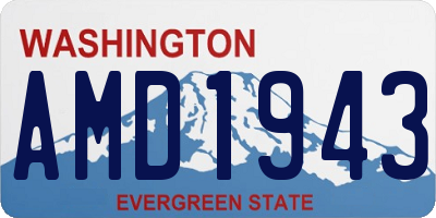 WA license plate AMD1943