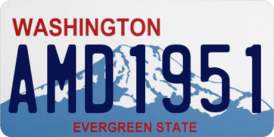 WA license plate AMD1951