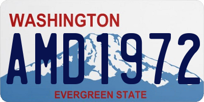 WA license plate AMD1972