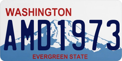 WA license plate AMD1973